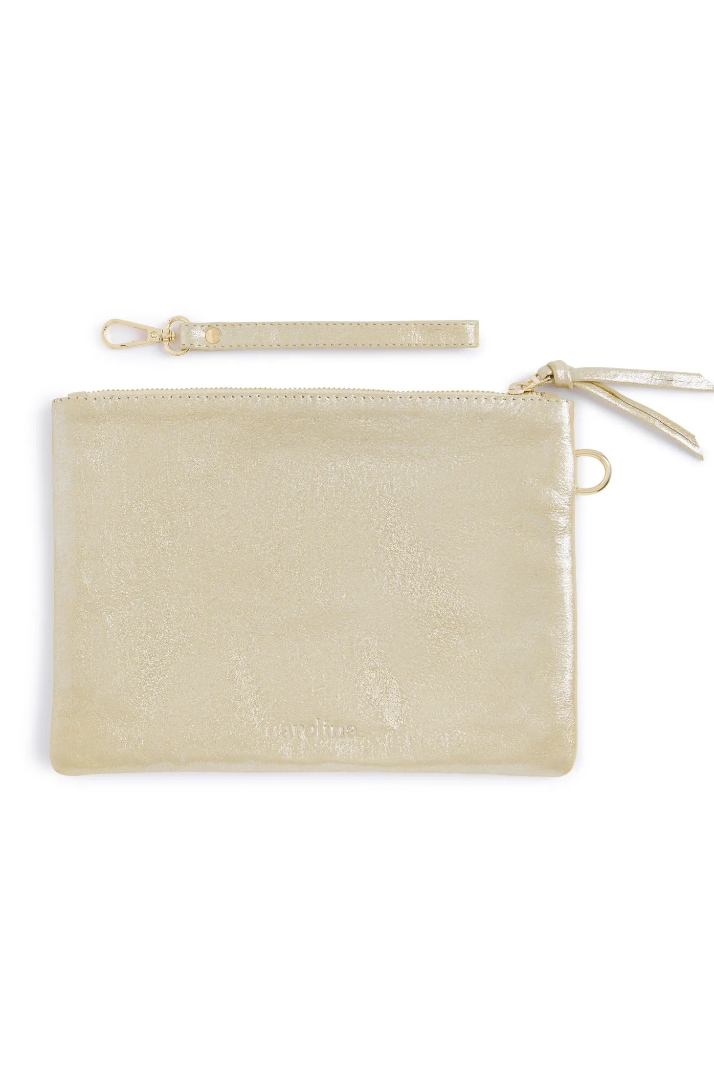 Sale Carolina Cassie Clutch Light Gold Metallic