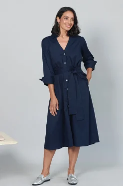 Clearance Carolina Celia Dress Navy