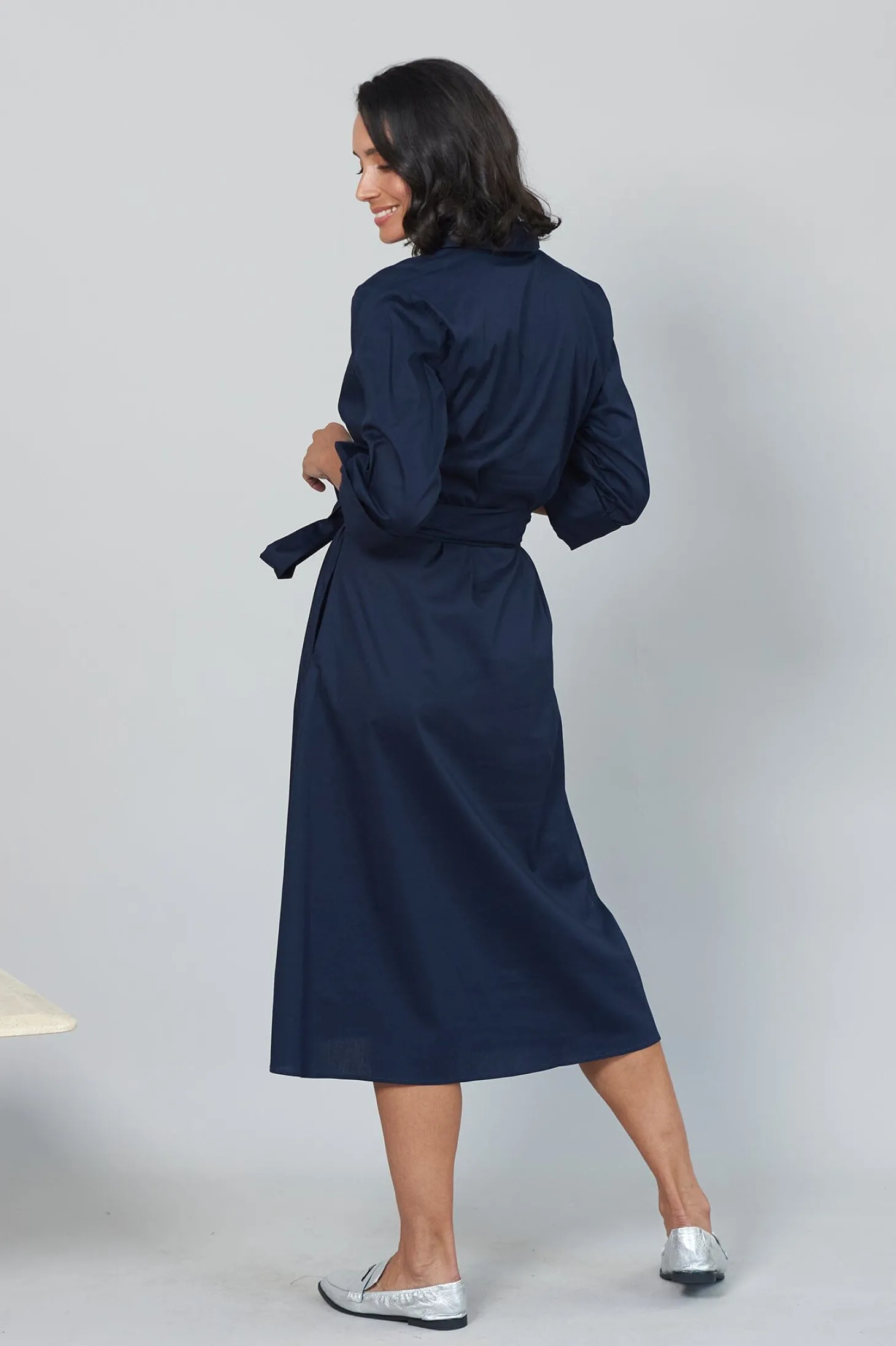 Clearance Carolina Celia Dress Navy