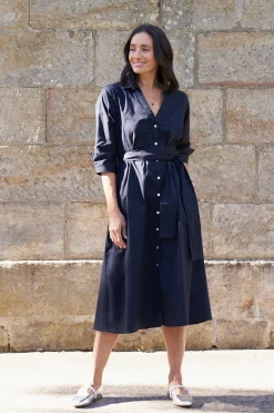 Clearance Carolina Celia Dress Navy