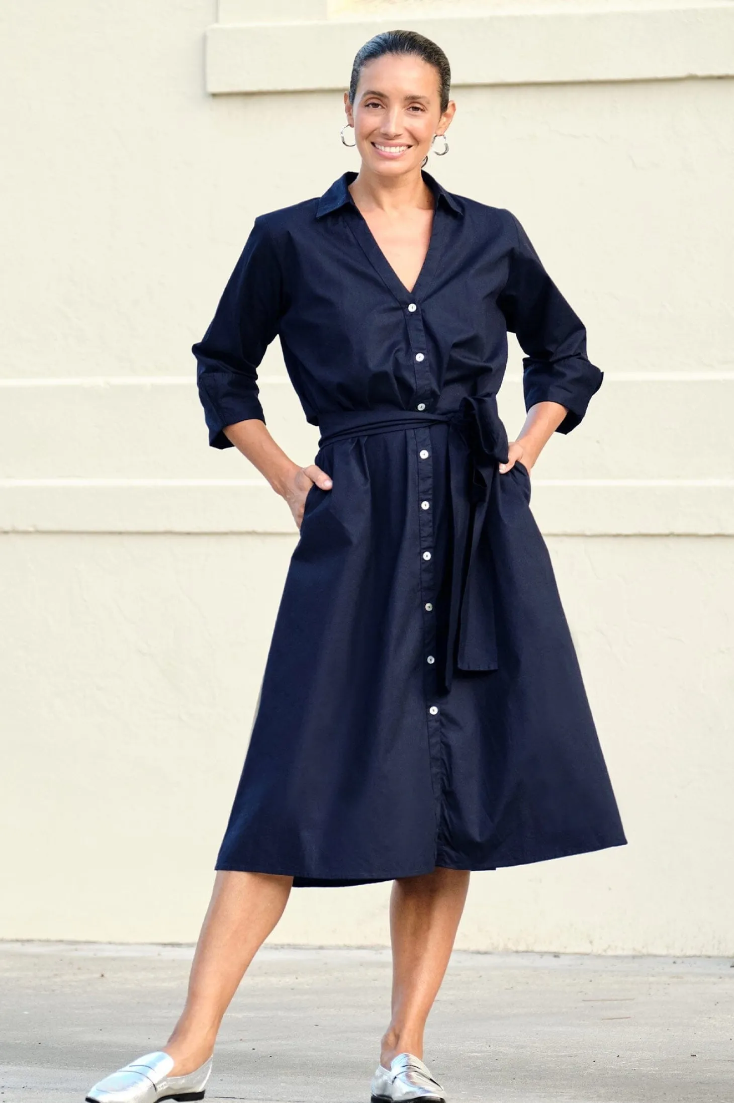 Clearance Carolina Celia Dress Navy
