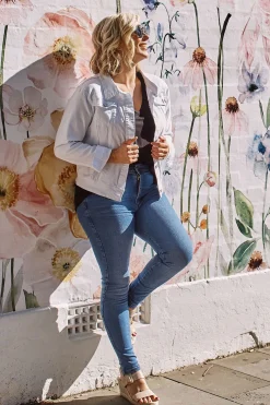 Fashion Carolina Chelsey Denim Jacket White