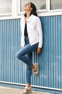 Fashion Carolina Chelsey Denim Jacket White