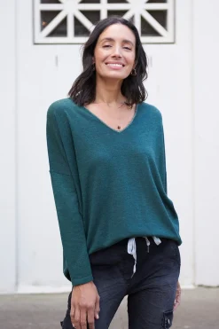 Online Carolina Christina Fine Knit Jumper Forest Green