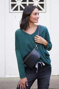 Online Carolina Christina Fine Knit Jumper Forest Green