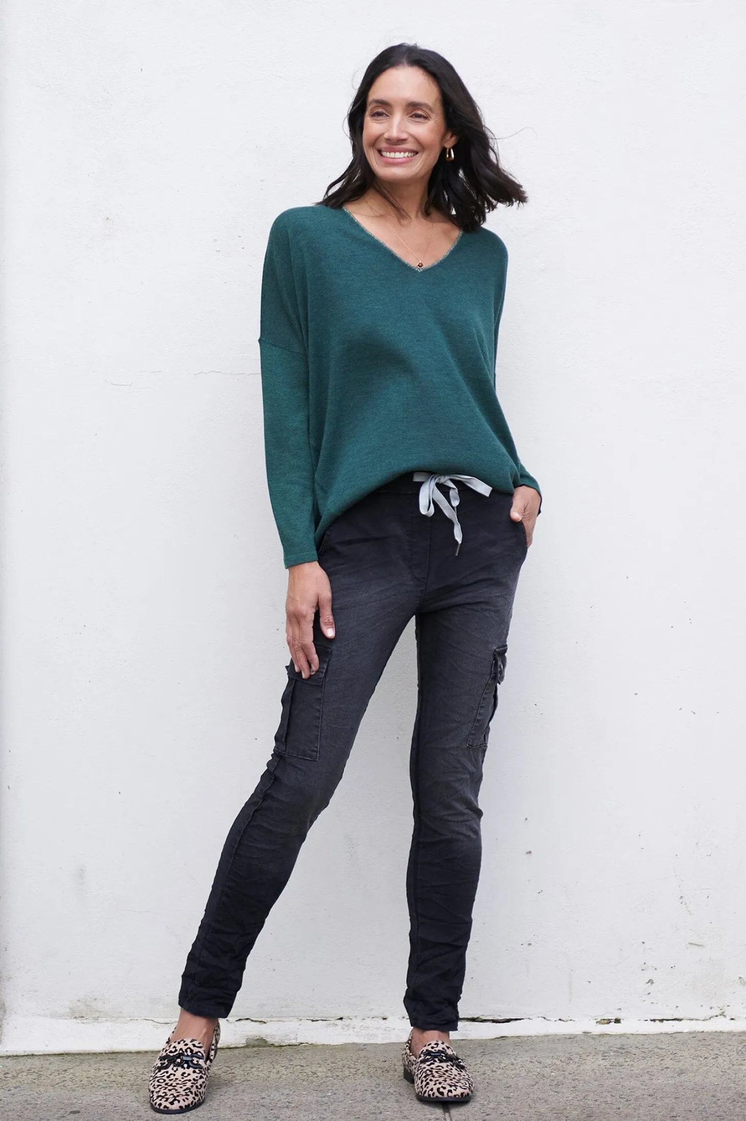 Online Carolina Christina Fine Knit Jumper Forest Green