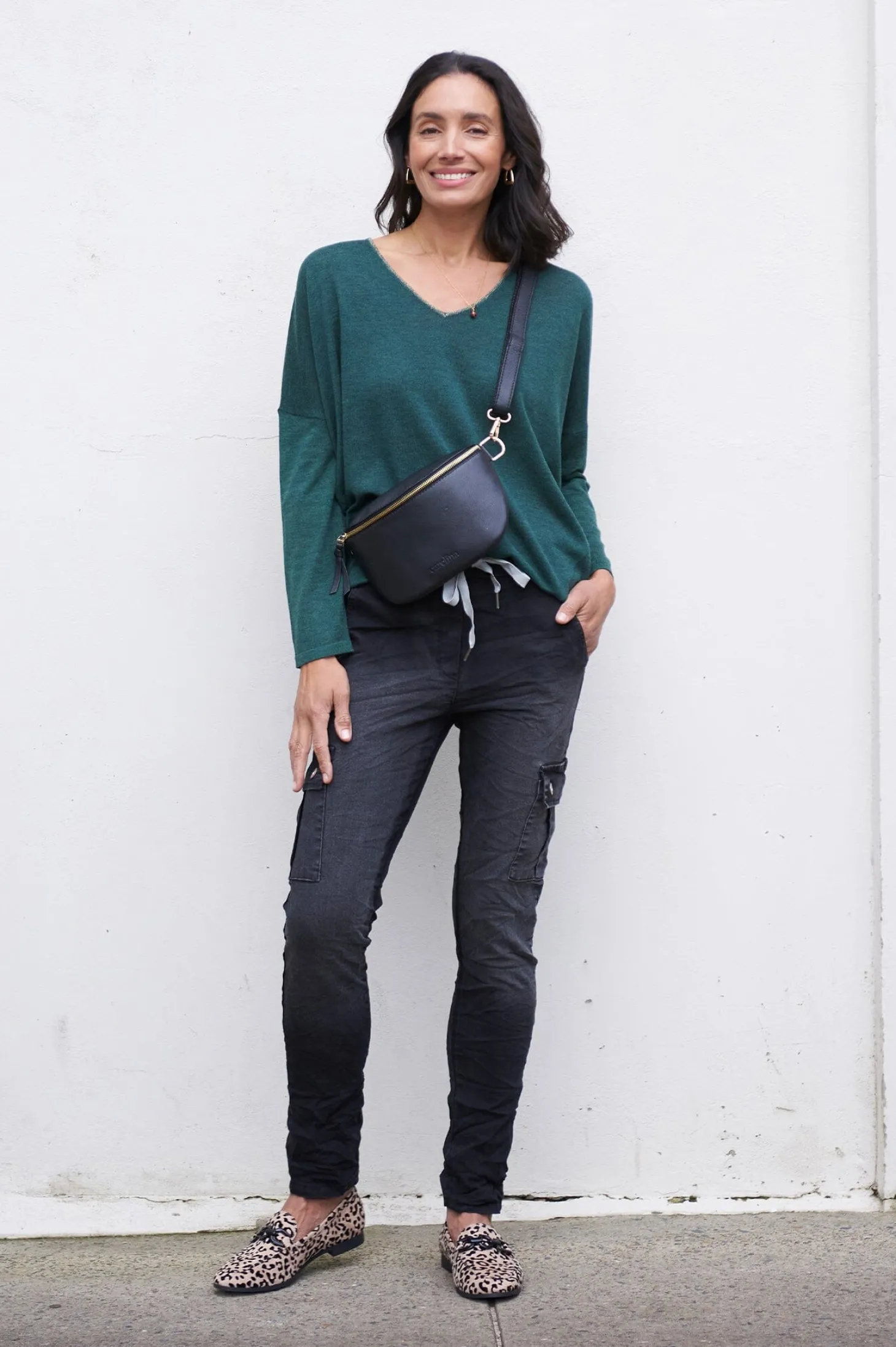 Online Carolina Christina Fine Knit Jumper Forest Green