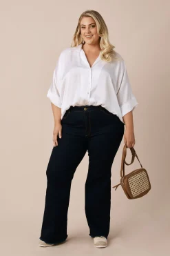 Clearance Carolina Colette Wide Leg Dark Denim Jeans