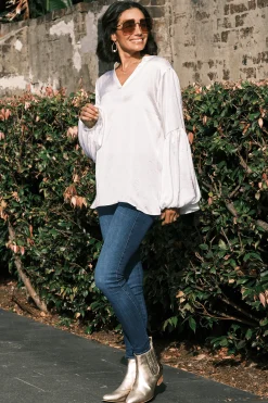 Fashion Carolina Comino Long Sleeve Top White