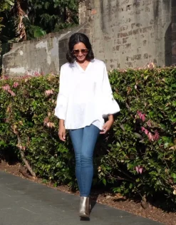 Fashion Carolina Comino Long Sleeve Top White
