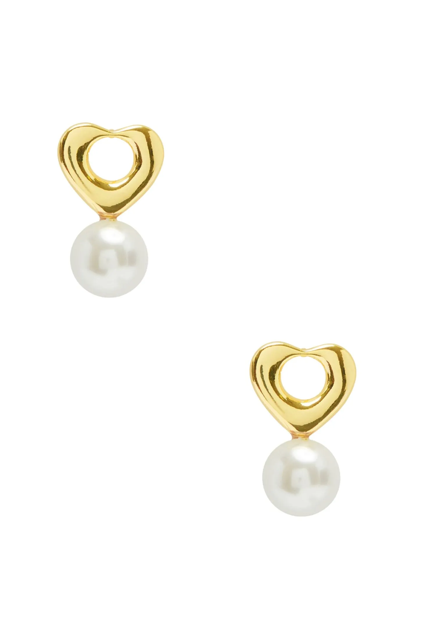New Carolina Dayana Love Pearl Earrings White