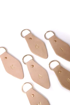 Hot Carolina Diamond Leather Keyring Nude