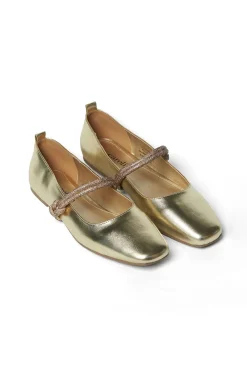 Shop Carolina Elara Ballet Flats Gold