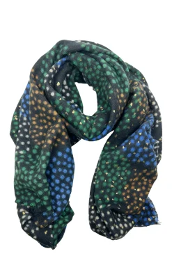 Discount Carolina Elodie Spotted Scarf Multicolour with Gold