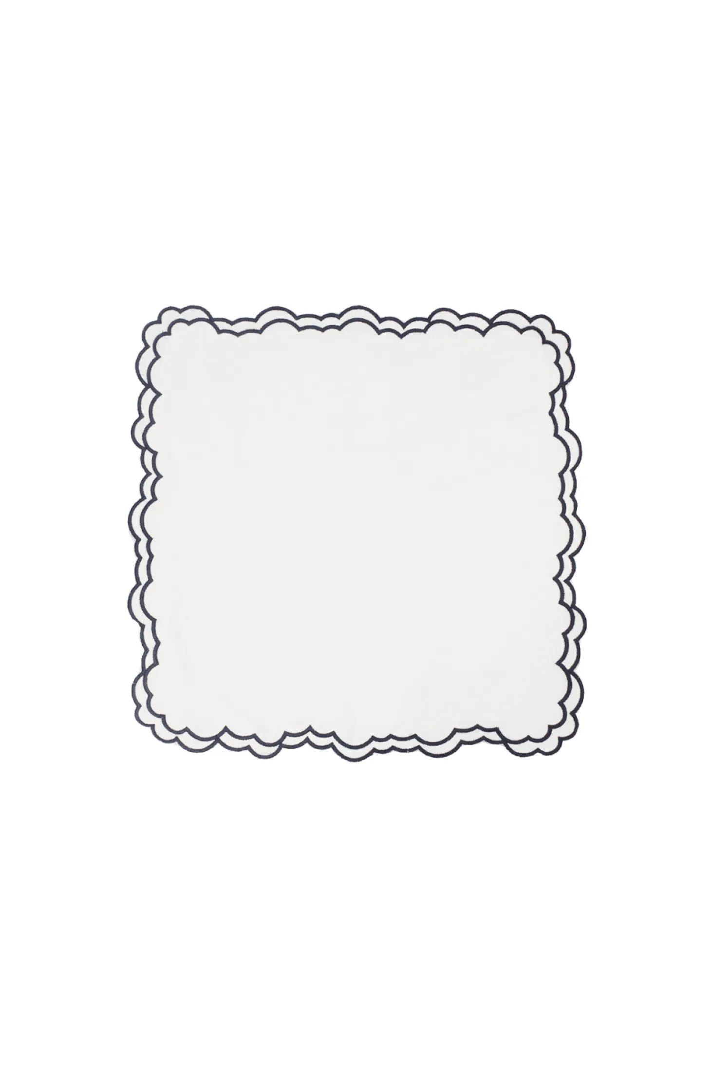 Store Carolina Embroidered Linen Napkin Navy Set of 4
