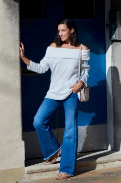 Store Carolina Emilia Off Shoulder Knit Ivory