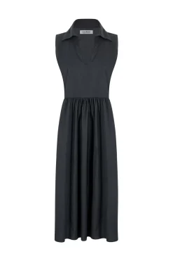 Cheap Carolina Emme Collared Dress Black-Pre Order