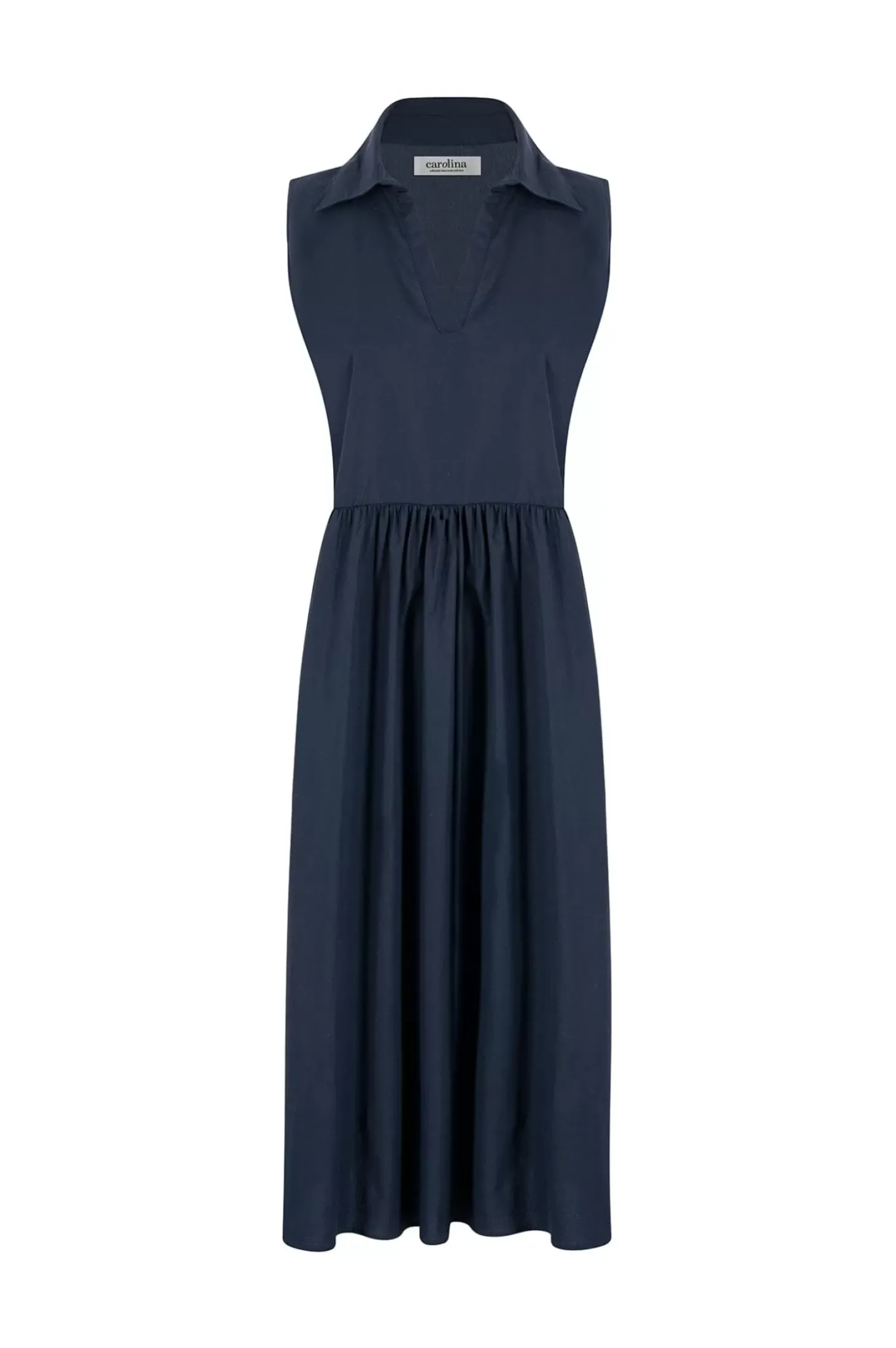 Hot Carolina Emme Collared Dress Navy