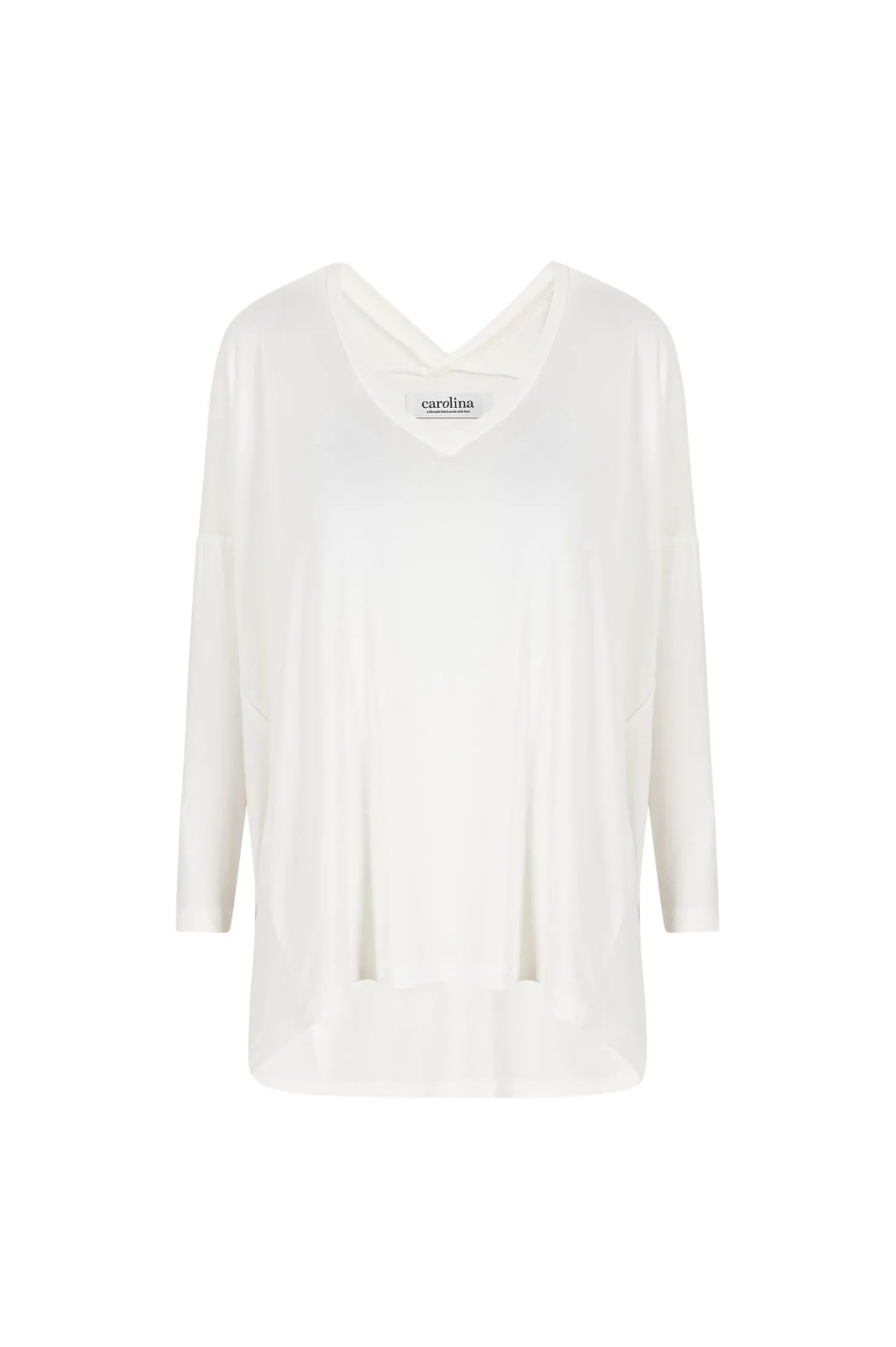 Outlet Carolina Erica Essential Long Sleeve Top Ivory