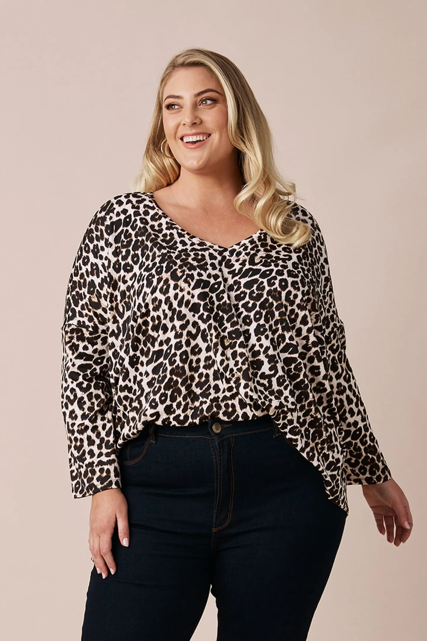 Cheap Carolina Erica Essential Long Sleeve Top Animal Print