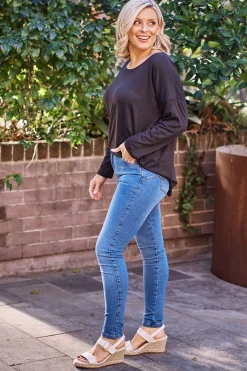 Online Carolina Erica Essential Top Round Neck Black