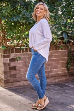 New Carolina Erica Essential Top Round Neck Ivory