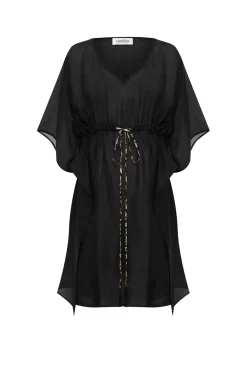 Outlet Carolina Esmé Silk Kaftan Black-Pre Order