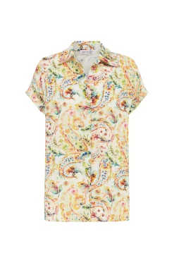 Outlet Carolina Everleigh Floral Linen Top