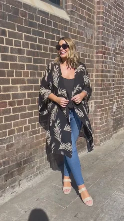 Sale Carolina Frances Feather Cape Black