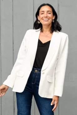 Shop Carolina Gabrielle Blazer Cream