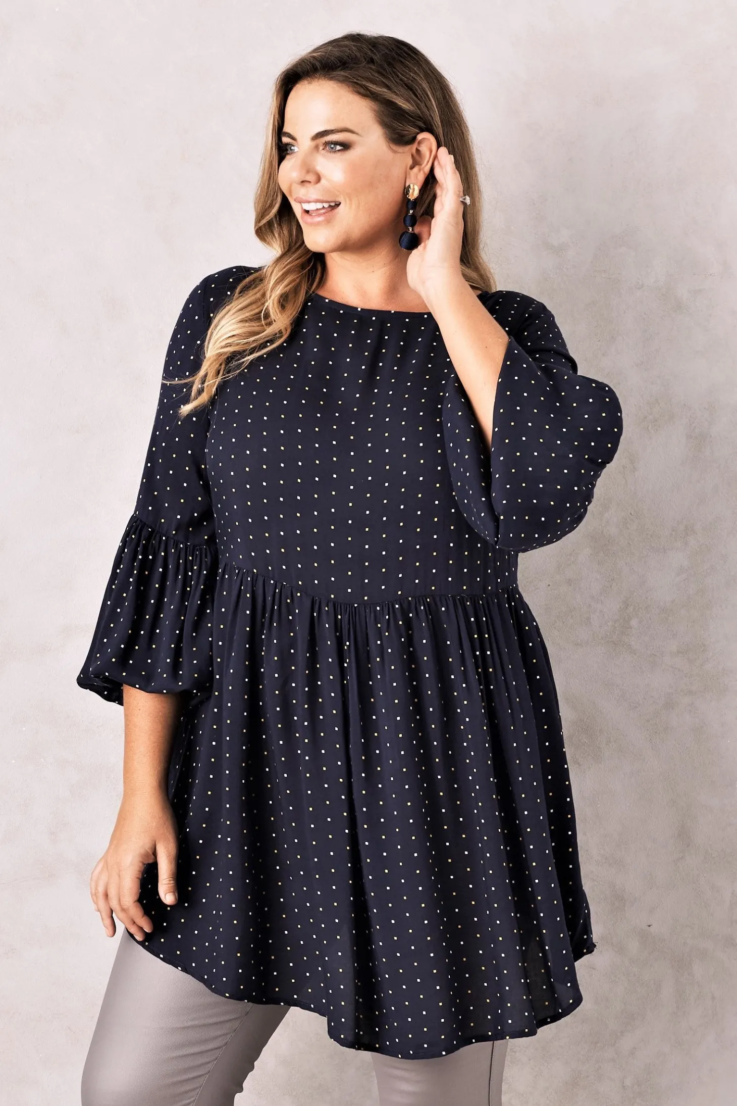 Discount Carolina Granada Top Navy