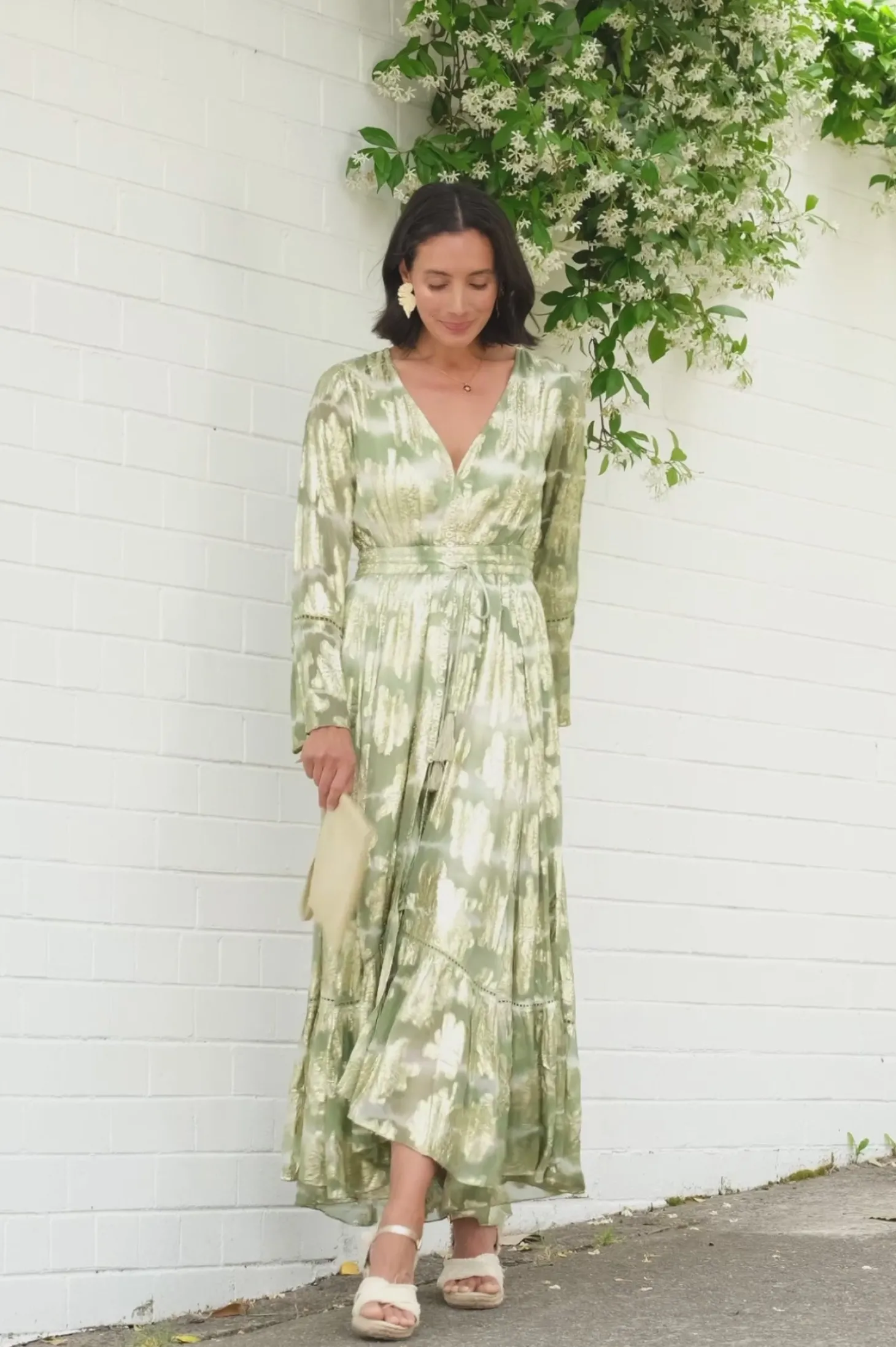 Fashion Carolina Halina Dress in Aloe
