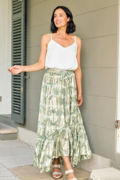 Flash Sale Carolina Halina Skirt in Aloe