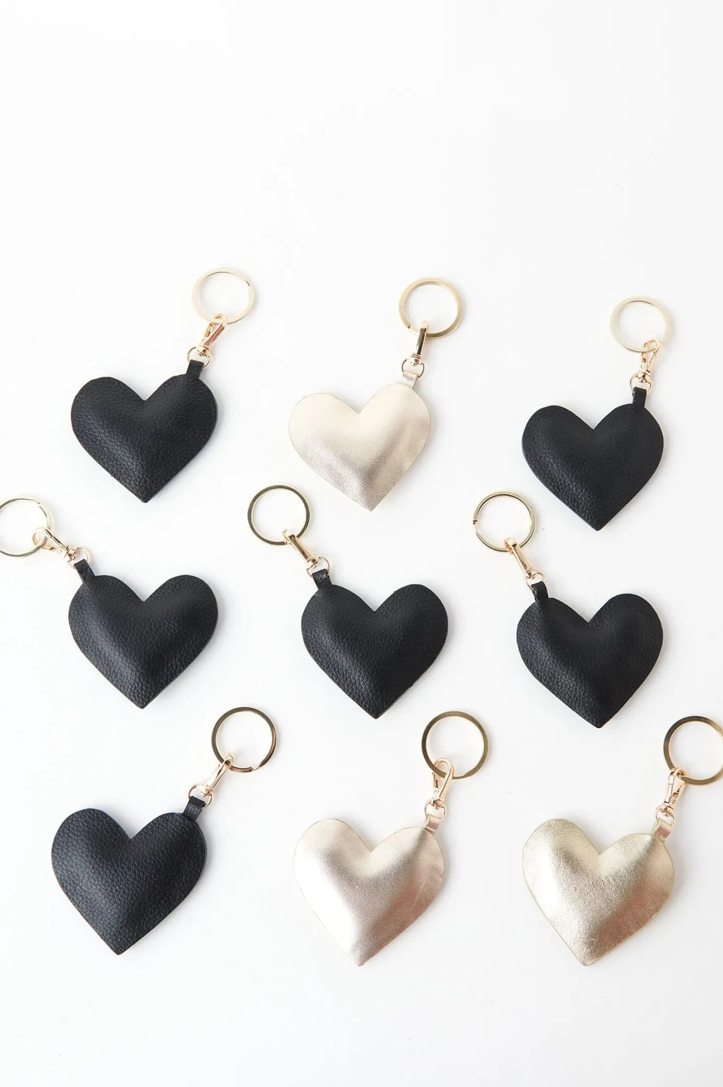 Online Carolina Heart Keyring Soft Leather Black