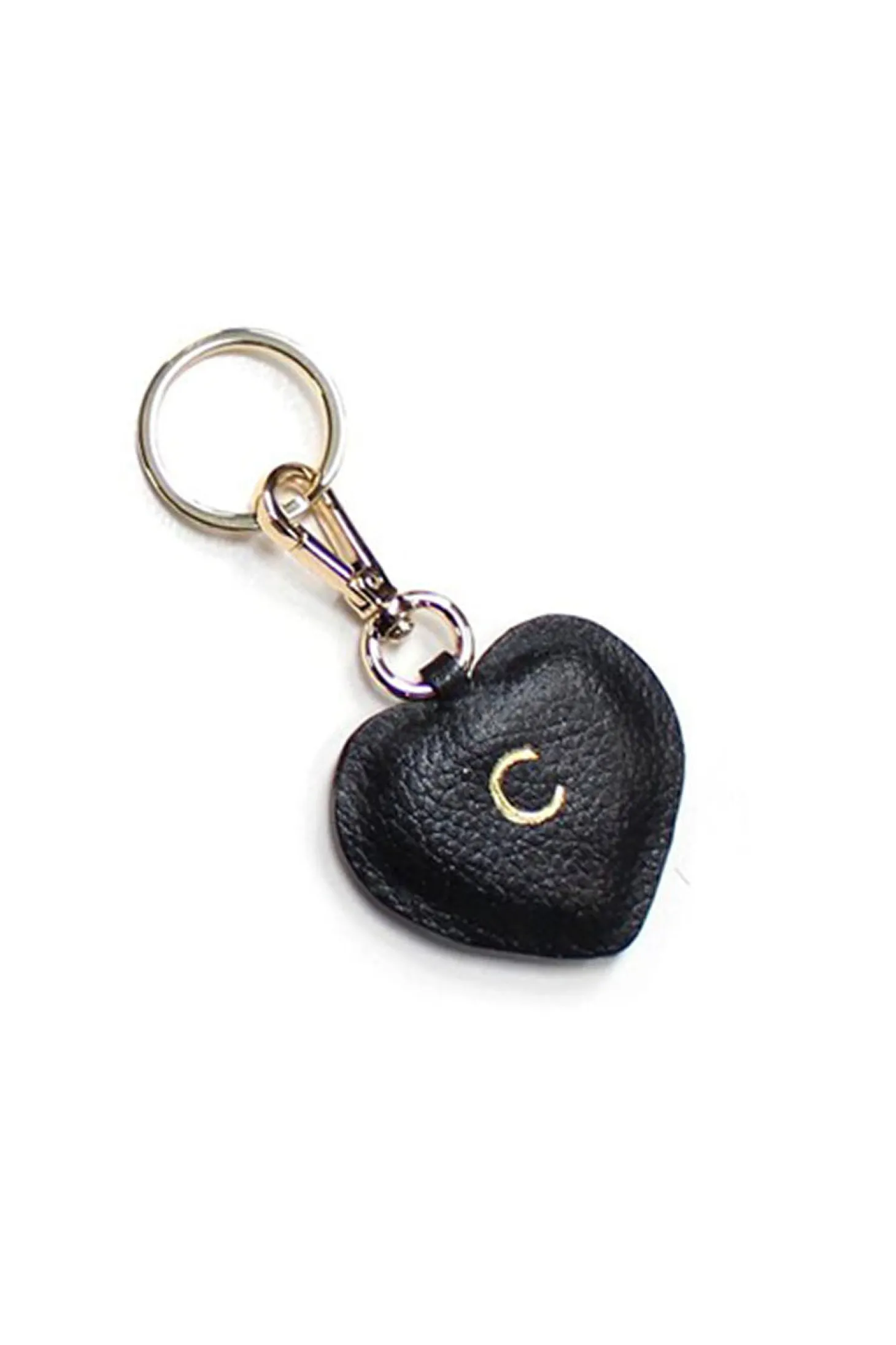 Best Carolina Heart Leather Keyring Black
