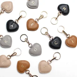 Best Carolina Heart Leather Keyring Black