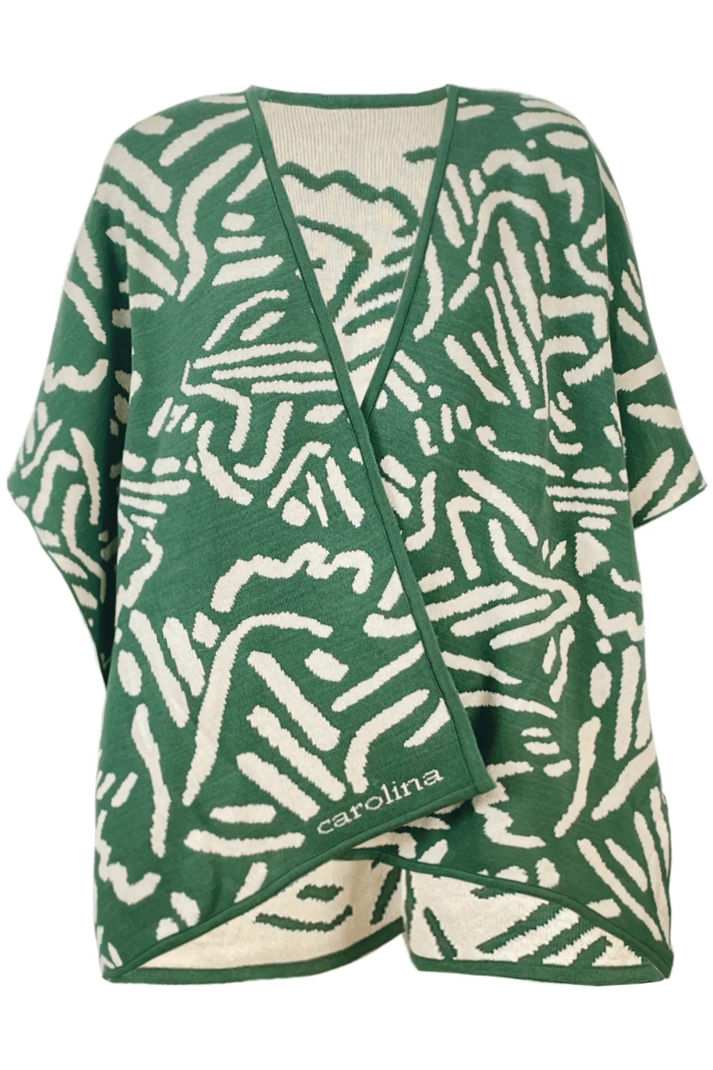 Store Carolina Hollie Wrap Ivory and Emerald