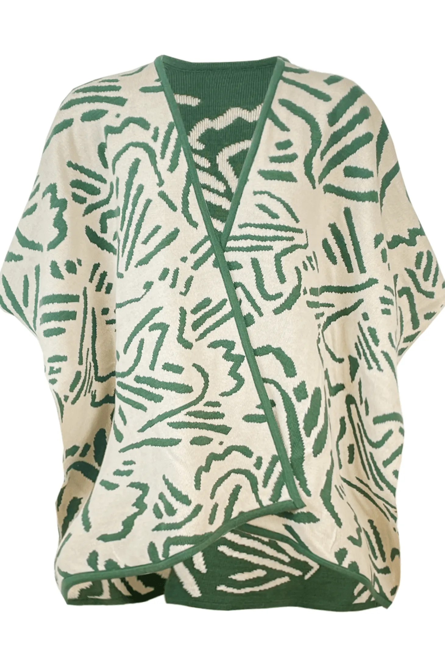 Store Carolina Hollie Wrap Ivory and Emerald