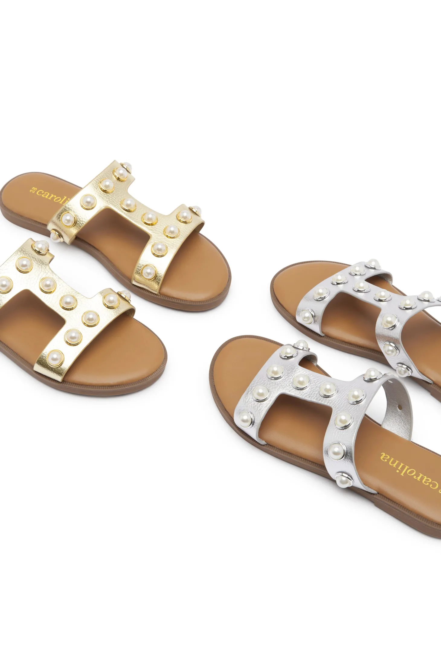 Cheap Carolina Kali Slides Silver
