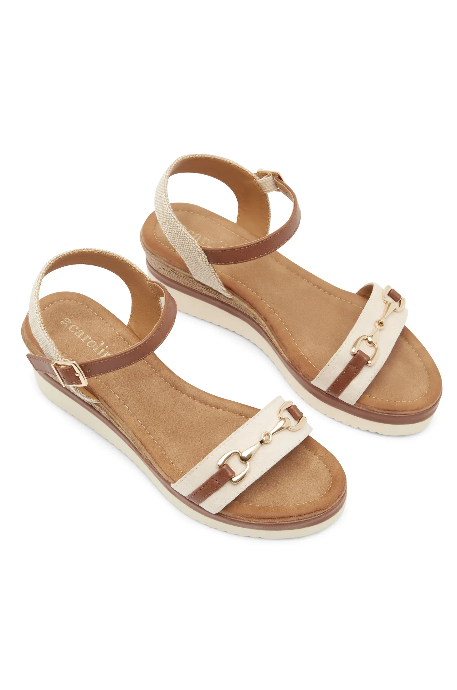 New Carolina Kassandra Wedges Natural