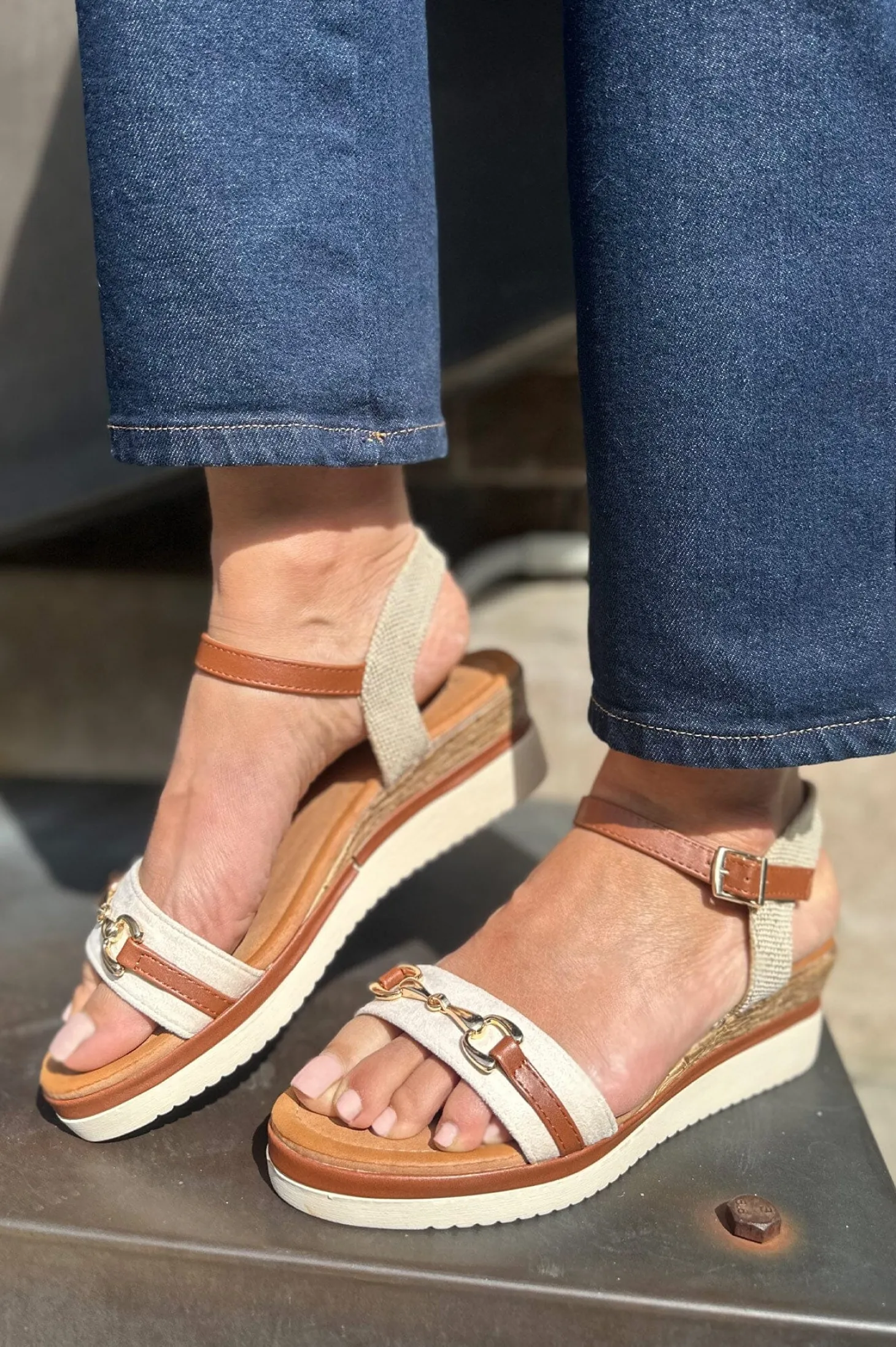 New Carolina Kassandra Wedges Natural