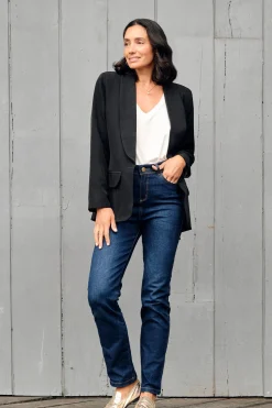 Shop Carolina Katya Jeans Dark Denim Blue High Rise