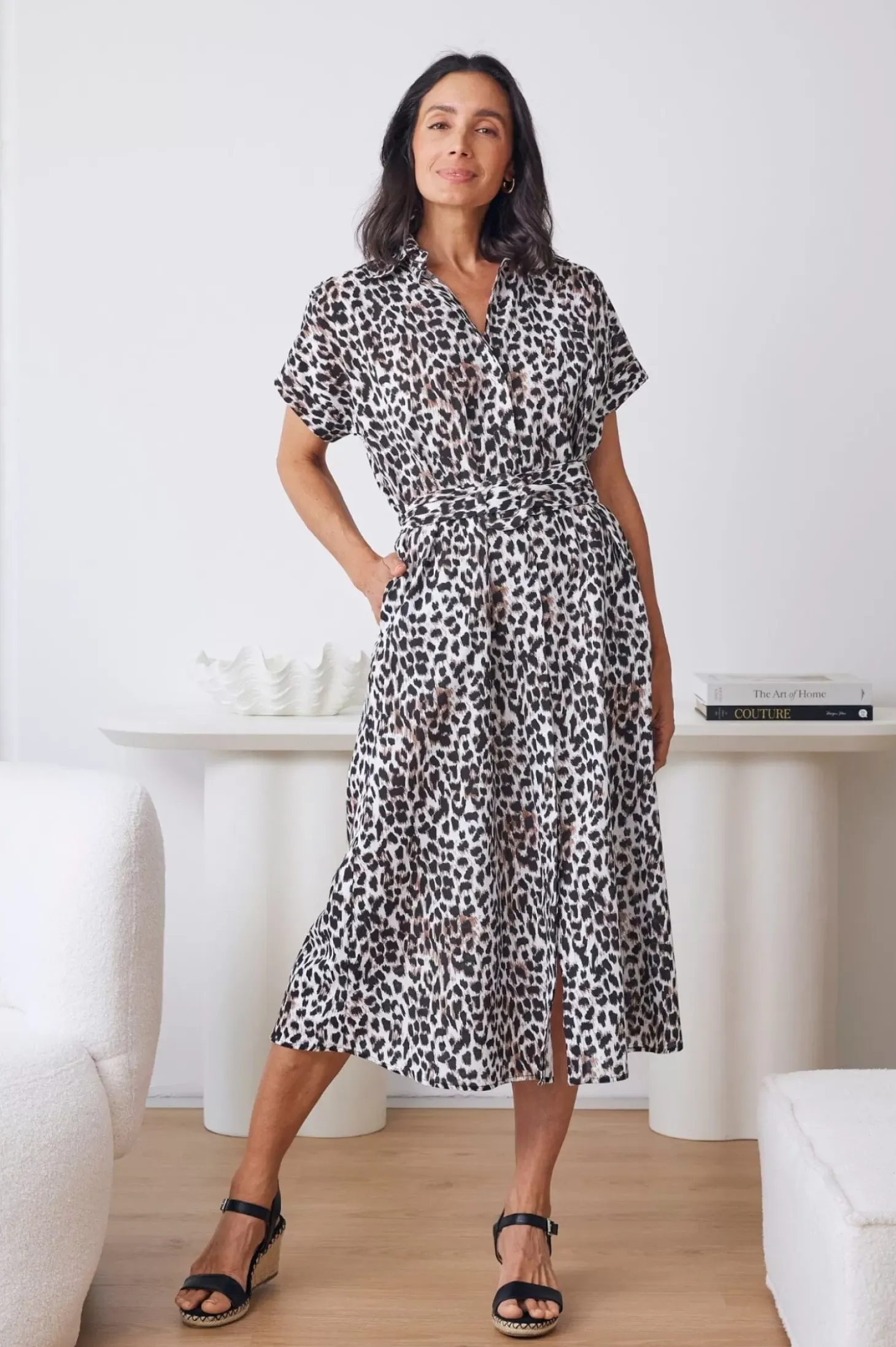 Hot Carolina Kendi Animal Print Dress