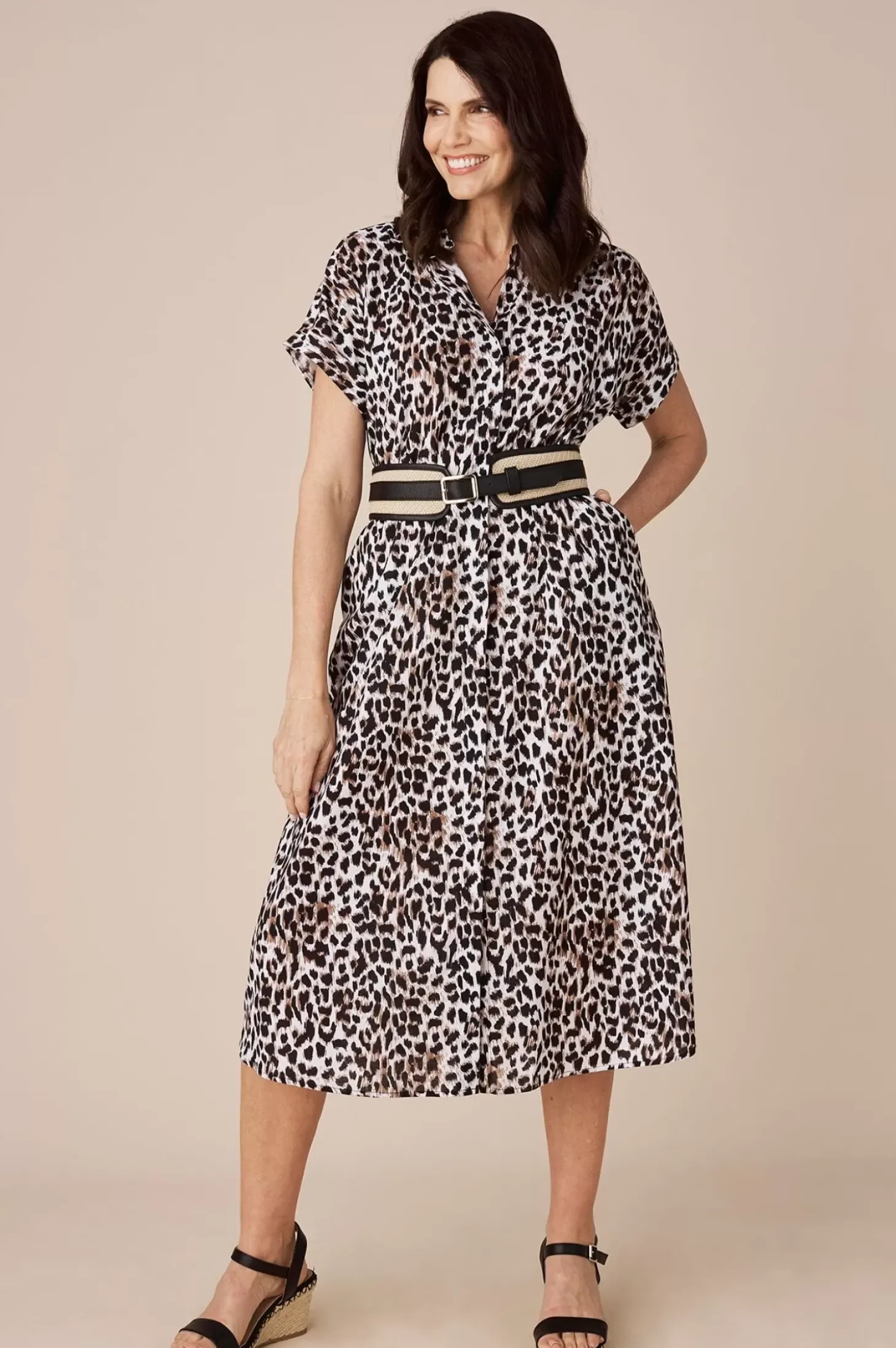 Hot Carolina Kendi Animal Print Dress