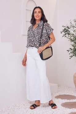 Best Sale Carolina Kendi Short Sleeve Collared Shirt