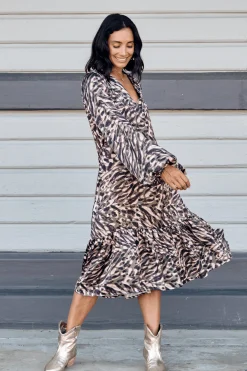 Best Sale Carolina Kenza  Animal Print Dress
