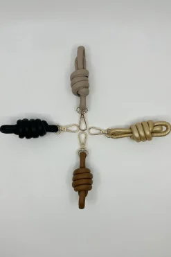 Best Carolina Knot Keyring Soft Leather Tan