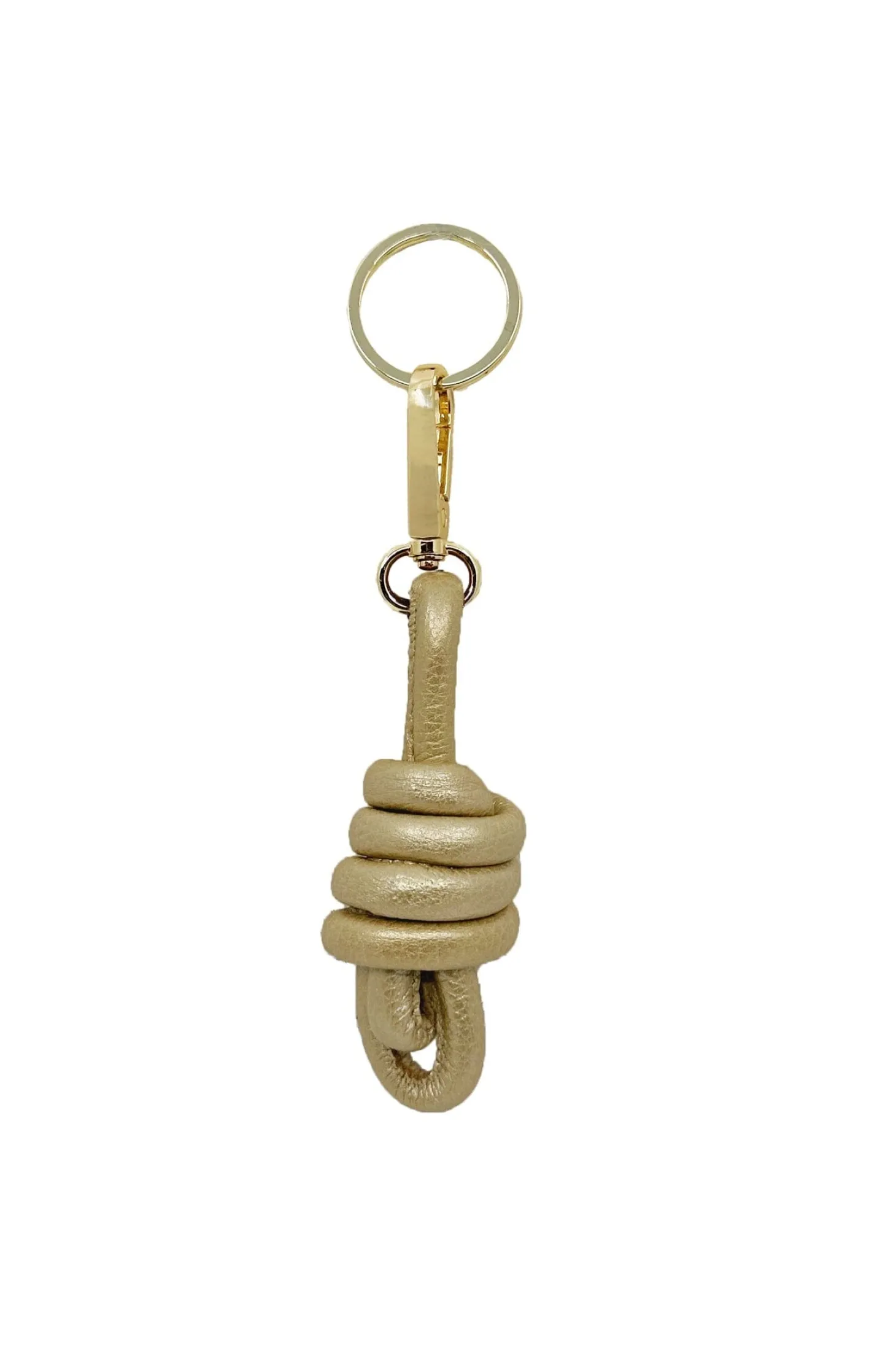 Best Carolina Knot Keyring Soft Leather Gold