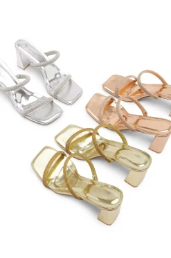Cheap Carolina Krissy Heels Silver