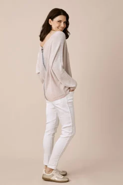 Discount Carolina Kyle Zipped Cardigan Blush Shimmer
